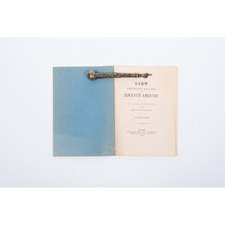 LIST KRZYSZTOFA KOLUMBA o odkryciu Ameryki, Poznań 1892