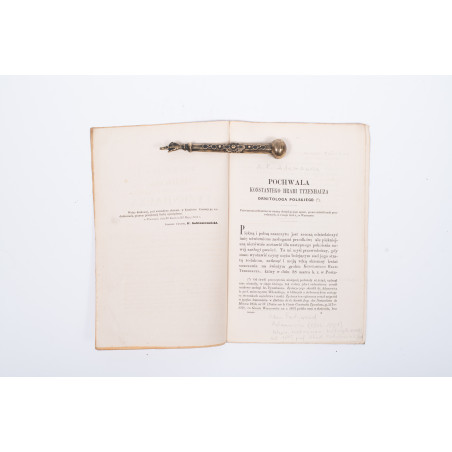 [WAGA A.], [TACZANOWSKI W.], Pochwała Konstantego hrabi Tyzenhauza ornitologa polskiego. Przedmowa, Warszawa 1862