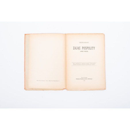 STEPHAN W., Zając pospolity (Lepus timidus), Warszawa 1905