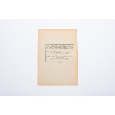 BIAŁOBRZESKI Cz., O interpretacji fizycznej mechaniki kwantów, 1932