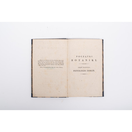 JUNDZIŁŁ S.B., Początki botaniki. Wydanie drugie, Wilno 1818