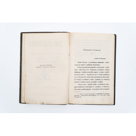 [LYON W.P.], Homo versus Darwin czyli sprawa o pochodzenie człowieka. Z ang. przeł. Dr Bonifacjusz Nemo, Warszawa 1874