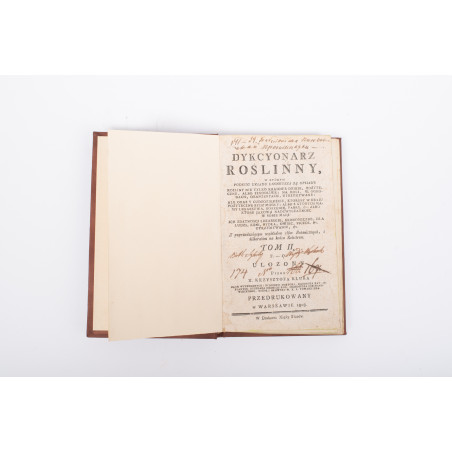 KLUK K., Dykcyonarz roślinny w którym podług układu Linneusza są opisane rośliny, Warszawa 1805–1811