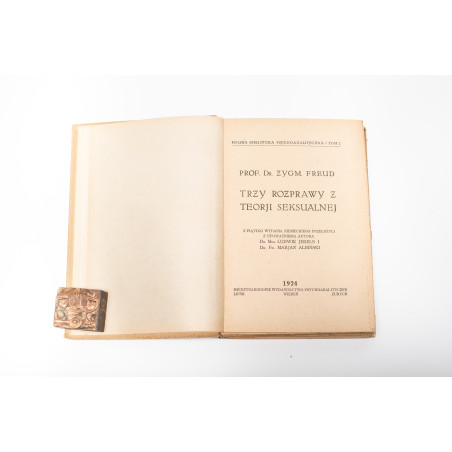 FREUD Z., Trzy rozprawy z teorji seksualnej, Lipsk-Zurych 1924