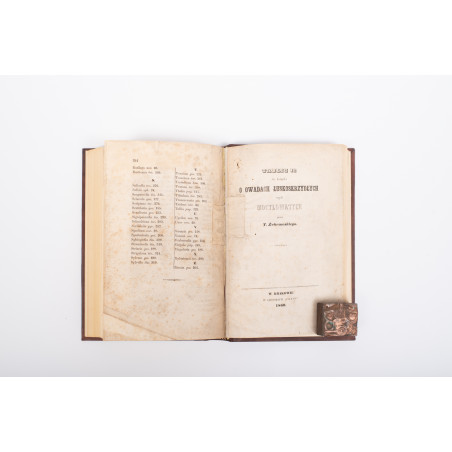 ŻEBRAWSKI T., Owady łuskoskrzydłe czyli motylowate z okolic Krakowa, Kraków 1860