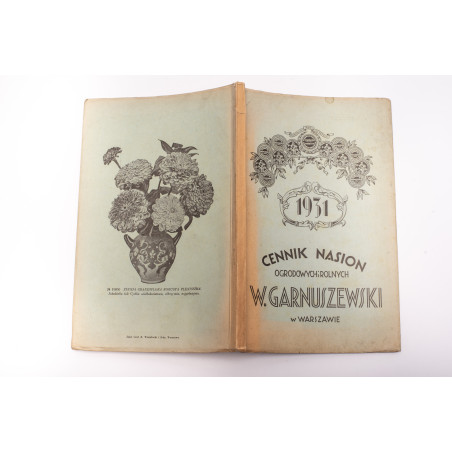 CENNIK NASION ogrodowych i rolnych W. Garnuszewski w Warszawie, 1931