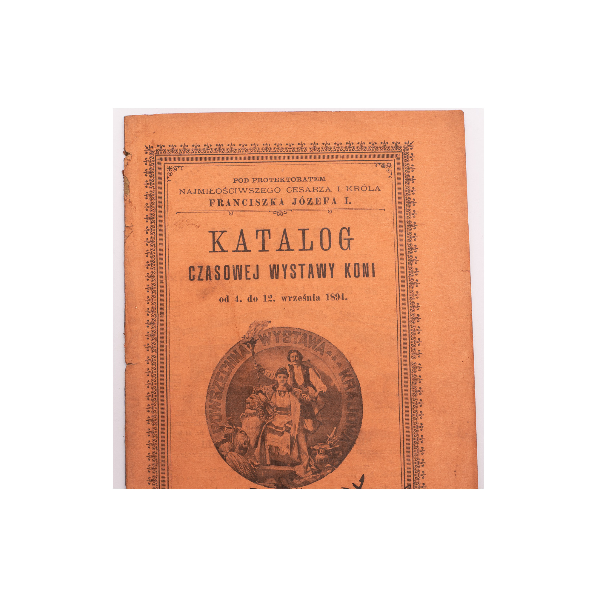 KATALOG czasowej wystawy koni od 4. do 12. września 1894, Lwów 1894