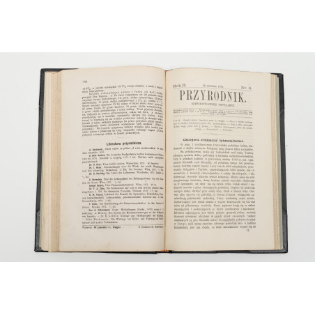 PRZYRODNIK. Sześciotygodnik popularny. Rok drugi, Lwów  1872