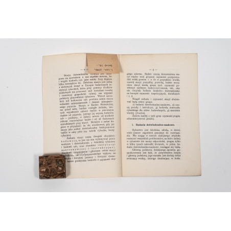 STAFF F., Stacya doświadczalna rybacka w Rudzie Malenieckiej, [Kraków] 1913