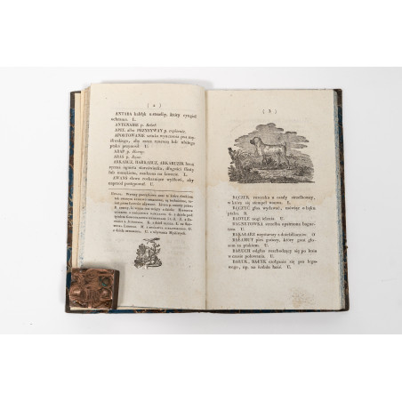 [KOZŁOWSKI W.], Pierwsze początki terminologij łowieckiey, Warszawa 1822