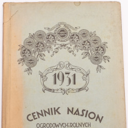CENNIK NASION ogrodowych i rolnych W. Garnuszewski w Warszawie, 1931
