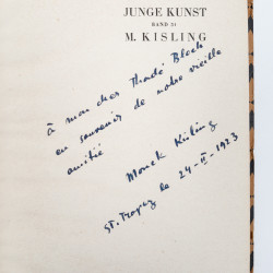 EINSTEIN C., M. Kisling. Mit einer farbigen Tafel und 31 Abbildungen, Leipzig 1922
