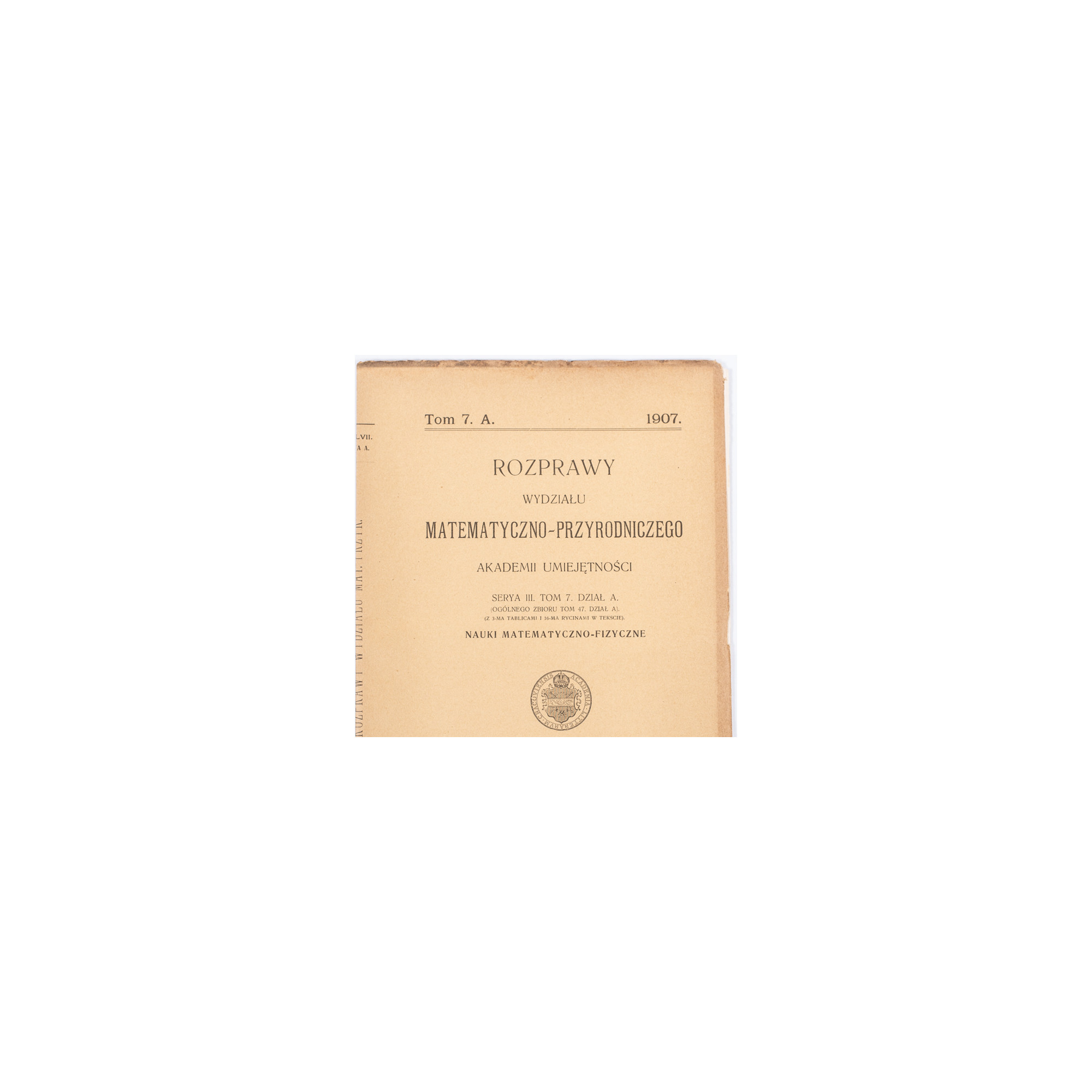 SMOLUCHOWSKI M., Teorya kinetyczna opalescencyi gazów w stanie krytycznym, Kraków 1907-1908