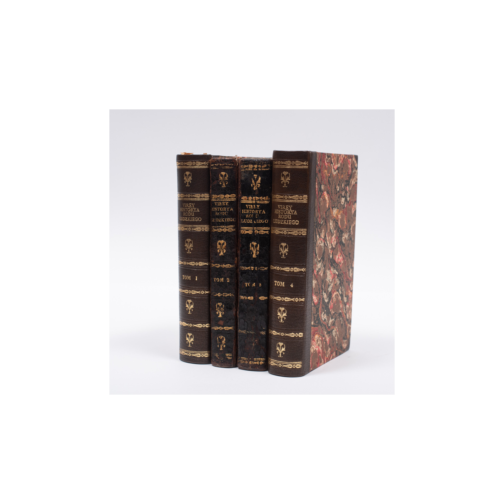 VIREY J.J., Historya naturalna rodu ludzkiego.  Z 10 tablicami kolorowanych rycin. T. I–IV, Warszawa  1843