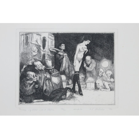 [SCHULZ B.], [akwaforty M. Leszczewskiej–Włodarskiej wg oryginalnych cliche-verre z "Xięgi Bałwochwalczej"], Katowice 1992