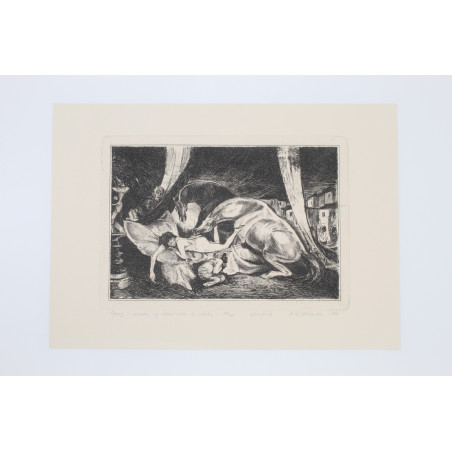 [SCHULZ B.], [akwaforty M. Leszczewskiej–Włodarskiej wg oryginalnych cliche-verre z "Xięgi Bałwochwalczej"], Katowice 1992