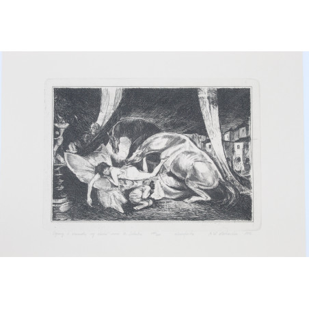 [SCHULZ B.], [akwaforty M. Leszczewskiej–Włodarskiej wg oryginalnych cliche-verre z "Xięgi Bałwochwalczej"], Katowice 1992