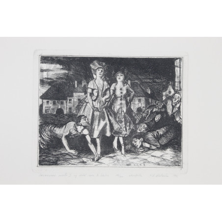 [SCHULZ B.], [akwaforty M. Leszczewskiej–Włodarskiej wg oryginalnych cliche-verre z "Xięgi Bałwochwalczej"], Katowice 1992