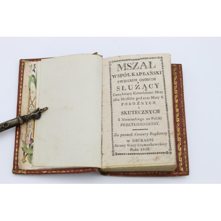 [OPRAWA KORALIKOWA] MSZAŁ współkapłański, Częstochowa 1838