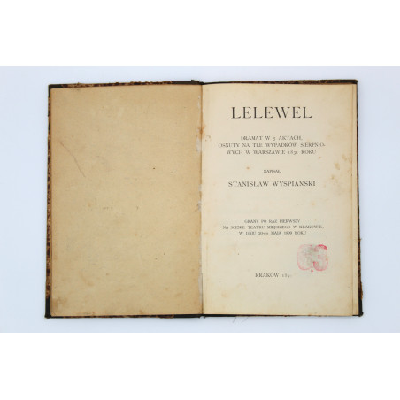 WYSPIAŃSKI S., Lelewel, Kraków 1899