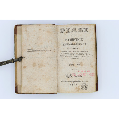 PIAST czyli Pamiętnik technologiczny, Warszawa 1830