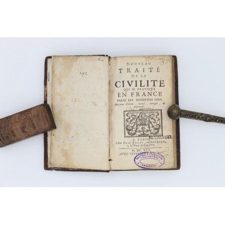[ZAŁUSKI J.A., Z Biblioteki Załuskich], COURTIN A., Nouveau traité de Civilité, Paris 1695