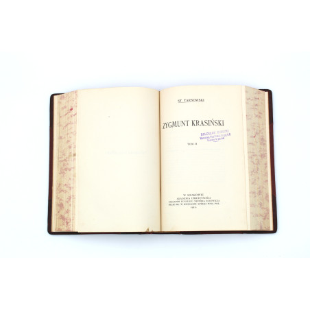TARNOWSKI S., Zygmunt Krasiński, Kraków 1912