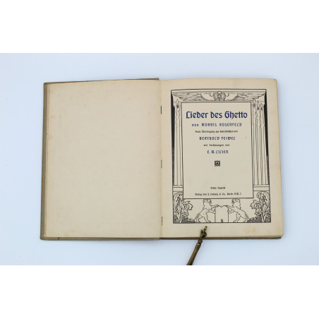 [LILIEN E.M.] ROSENFELD M., Lieder des Ghetto, Berlin 1902
