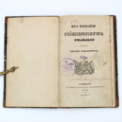 ŁUKASZEWICZ L., Rys dziejów piśmiennictwa polskiego, Kraków 1836
