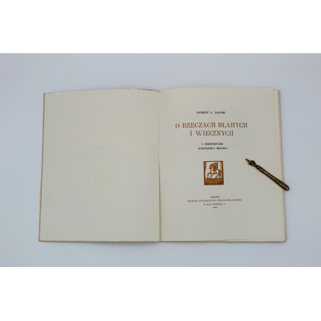 ZALESKI Z. L., O rzeczach błahych i wiecznych, Paryż 1929