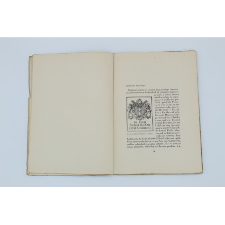 REYCHMAN k., Ex-Librisy gdańskie, Warszawa  1928