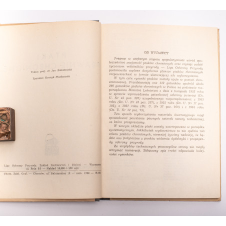 [SOKOŁOWSKI J.], Ptaki prawnie chronione, Warszawa  1964