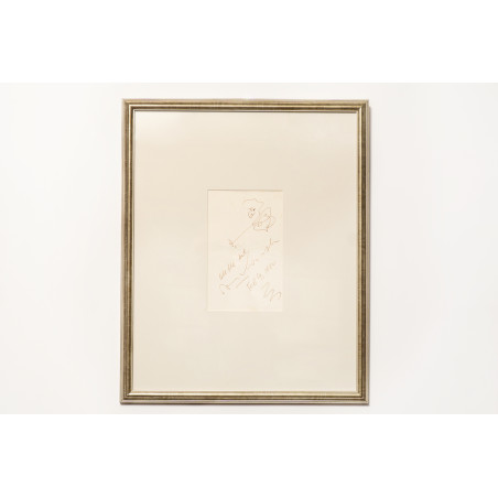 [KOSIŃSKI J.], autoportret i odręczna dedykacja autora, 4.II. 1980