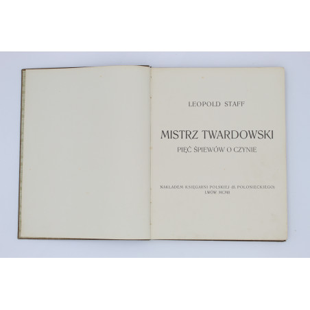 STAFF L., Mistrz Twardowski, Lwów 1902