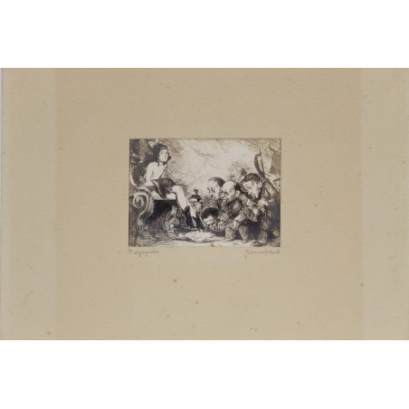 SCHULZ B., "Pielgrzymka", sygn. cliché-verre z cyklu "Xięga Bałwochwalcza", [1920-1922]