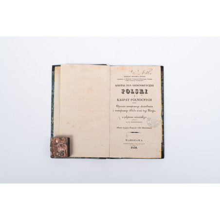PUSCH J.B., Krótki rys geognostyczny Polski i Karpat Północnych. Z rękopismu niem. A.M. Kitajewski, Warszawa 1830