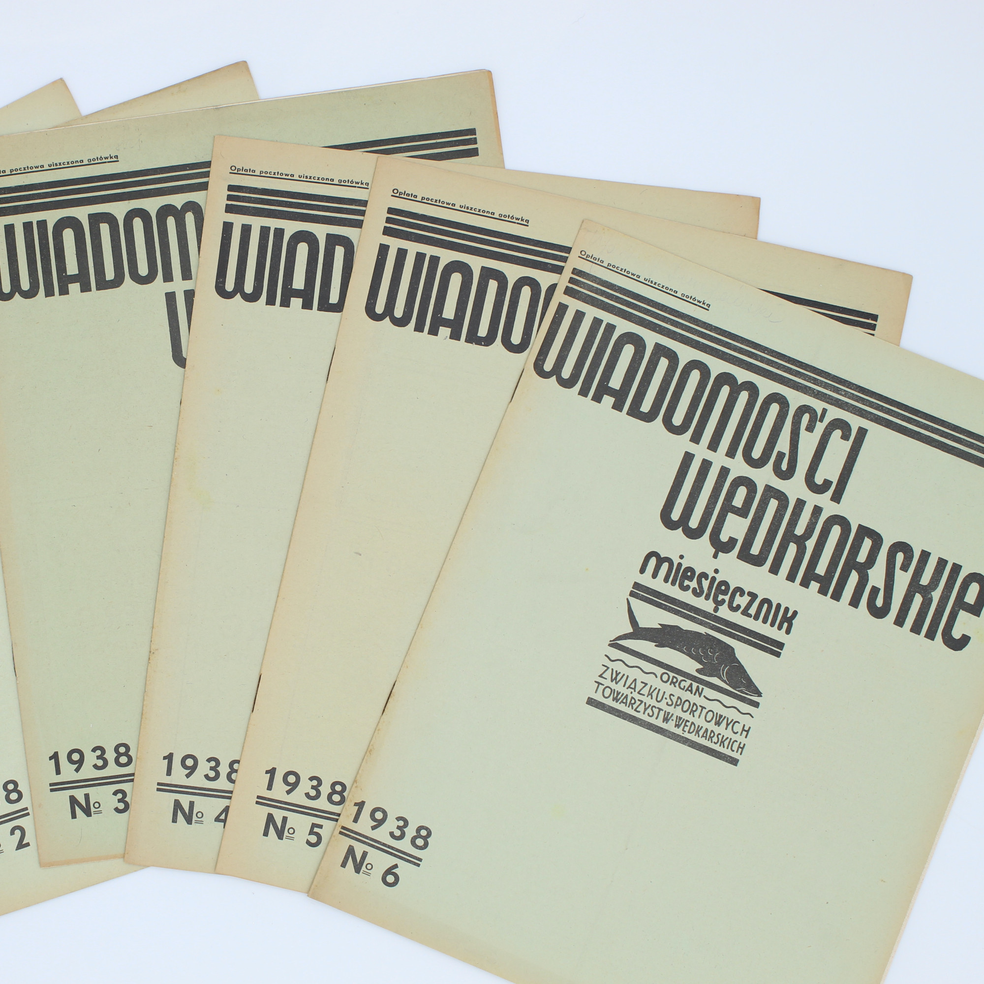 WIADOMOŚCI WĘDKARSKIE, nr 1–6 1938