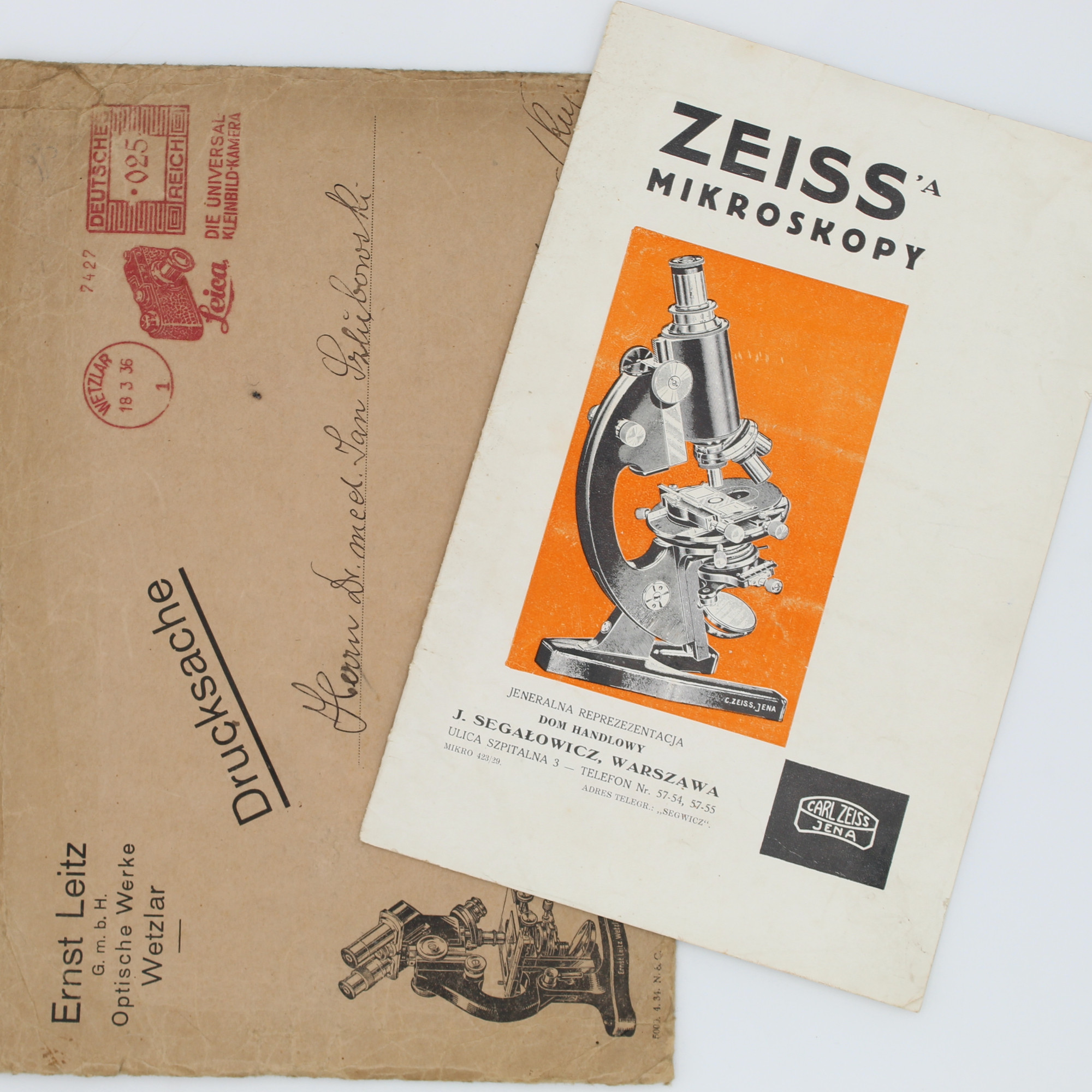 [KATALOG] ZEISS'A MIKROSKOPY. Jeneralna reprezentacja Dom Handlowy J. Segałowicz, [przed 19.03.1936] 