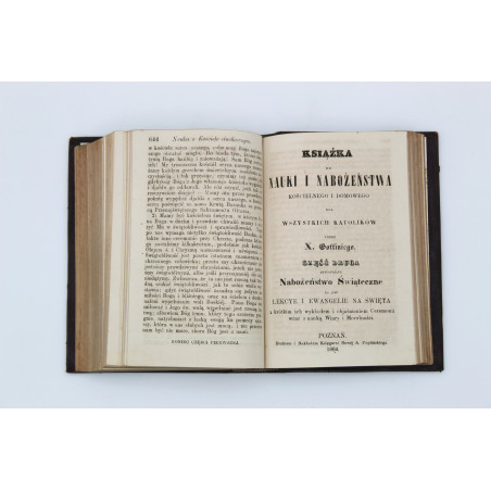 GOFFINE L., Książka do nauki i nabożeństwa kościelnego i domowego dla wszystkich katolików, Poznań 1860