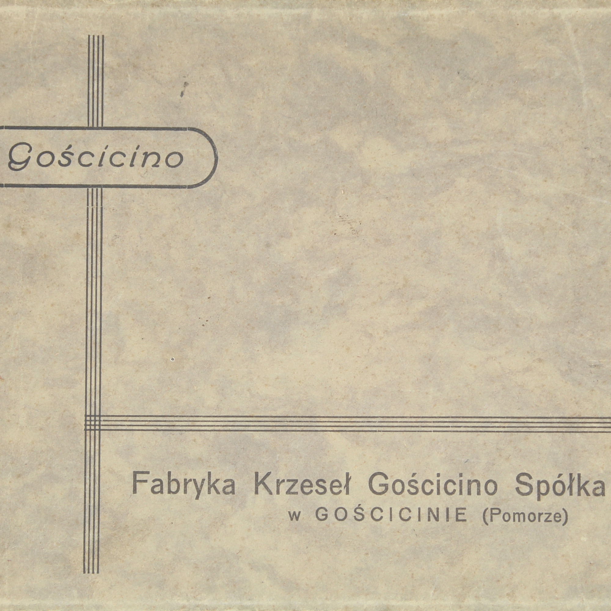 KATALOG, Fabryka krzeseł Gościcino, [Pomerania, Poland] [b.m.], [przed 1939] 