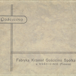 KATALOG, Fabryka krzeseł Gościcino, [Pomerania, Poland] [b.m.], [przed 1939] 