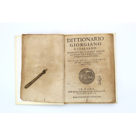 PAOLINI Stefano, Dittionario giorgiano e Italiano, In Roma 1629