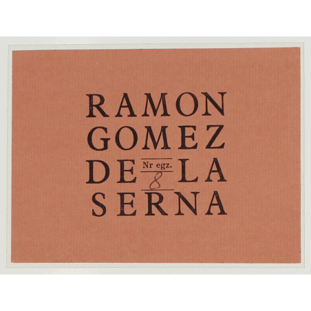 SERNA Ramon, Gregueria, Łódź 1982
