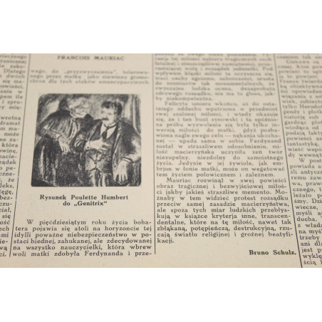 SCHULZ Bruno, Matka i syn, 'WIADOMOŚCI LITERACKIE' 1936