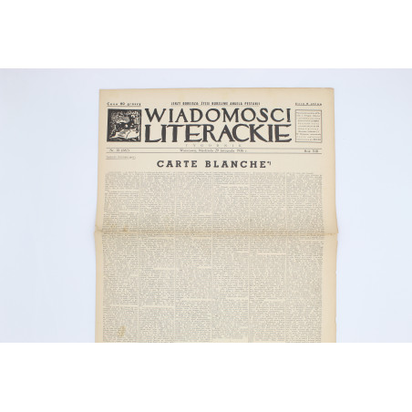 SCHULZ Bruno, Matka i syn, 'WIADOMOŚCI LITERACKIE' 1936
