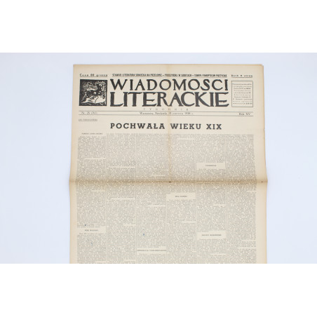 SCHULZ Bruno, Schulz i Gombrowicz, "WIADOMOŚCI LITERACKIE" 1938
