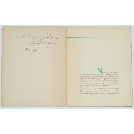 STERLING Marc, MARC STERLING. Galerie J.–C. de Chaudun, [Paris] 1957