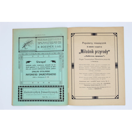 "ENTOMOLOG POLSKI", [komplet trzech nr.], Łódź 1910-1911