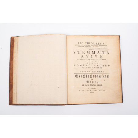 KLEIN Jacob, Stemmata avium quadraginta tabulis aeineis ornata, Lipsiae 1759